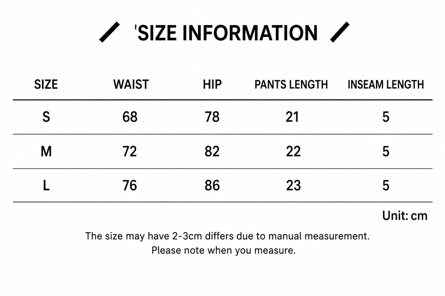 Low Rise Cross Shorts