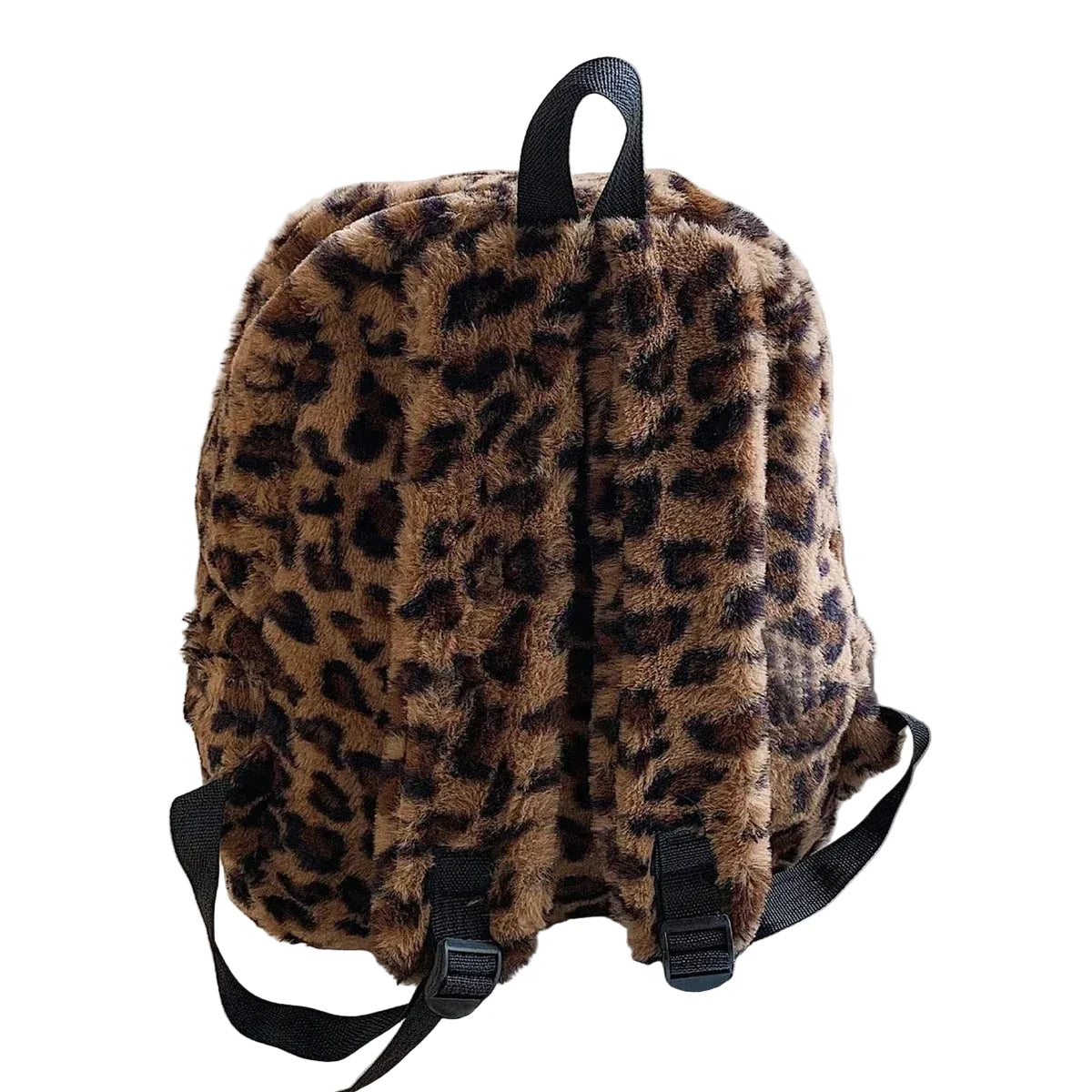 Leopard Fleece Backpack