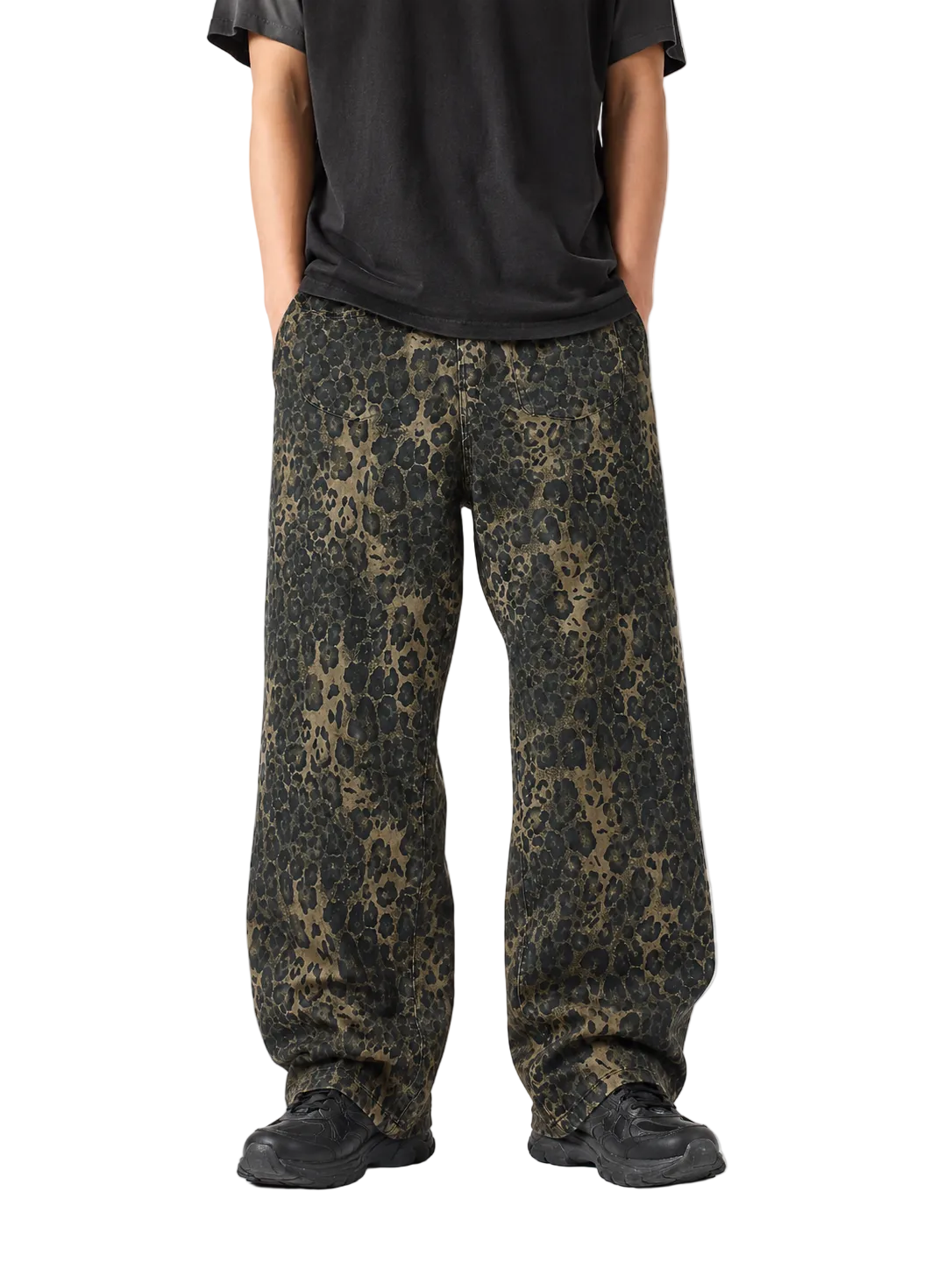 Leopard Baggy Jeans