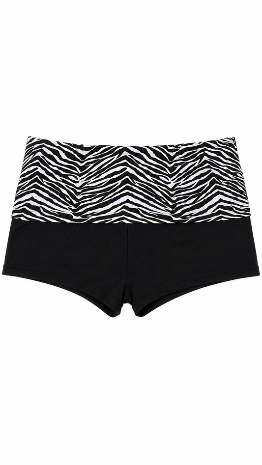 Low Rise Zebra Shorts