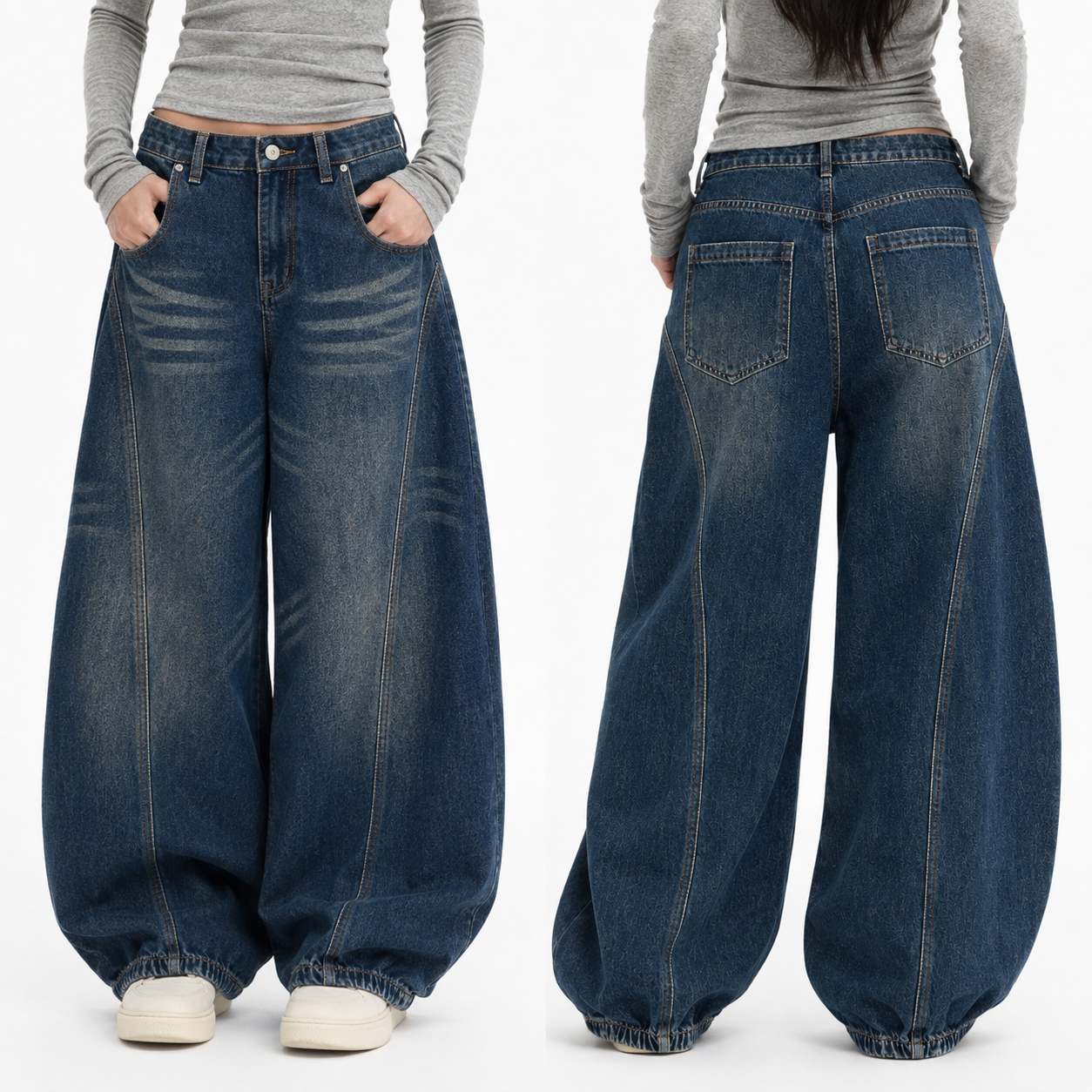 Wide Leg Baggy Denims