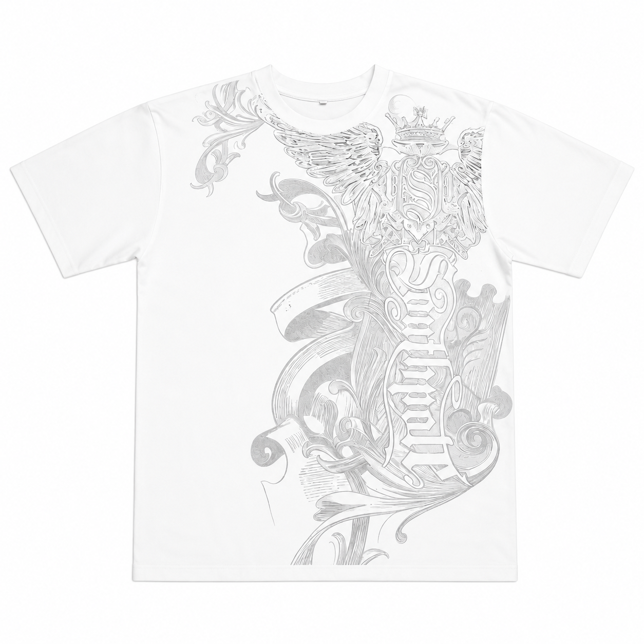 Faded White Graphic Tee