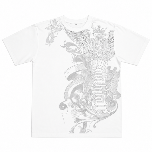 Faded White Graphic Tee
