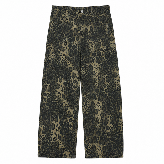 Leopard Baggy Jeans