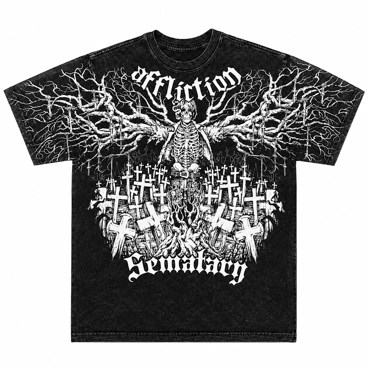 Black Graphic Affliction Tee
