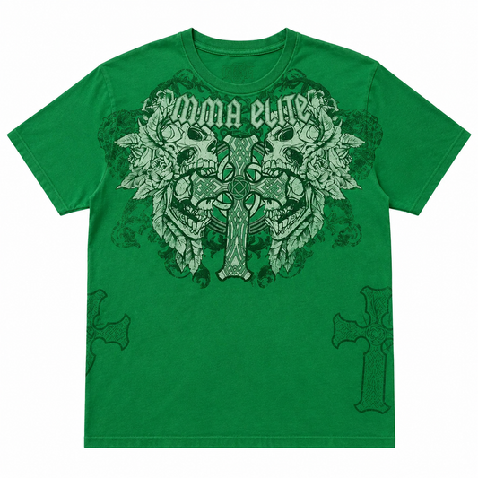 Green Graphic Baggy Affliction Tee