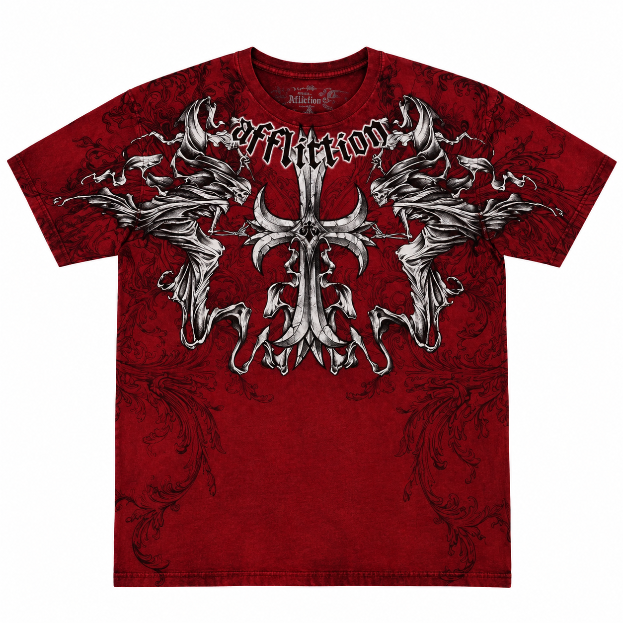 Red Graphic Cross Tee
