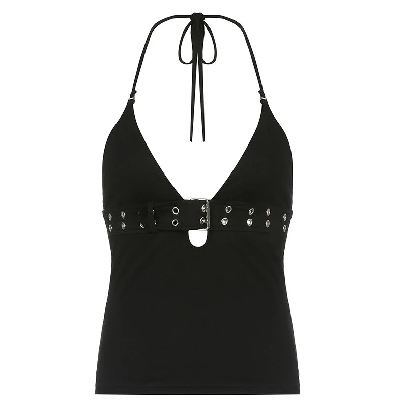 Belt Lace Crop Top