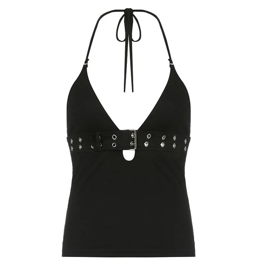 Belt Lace Crop Top