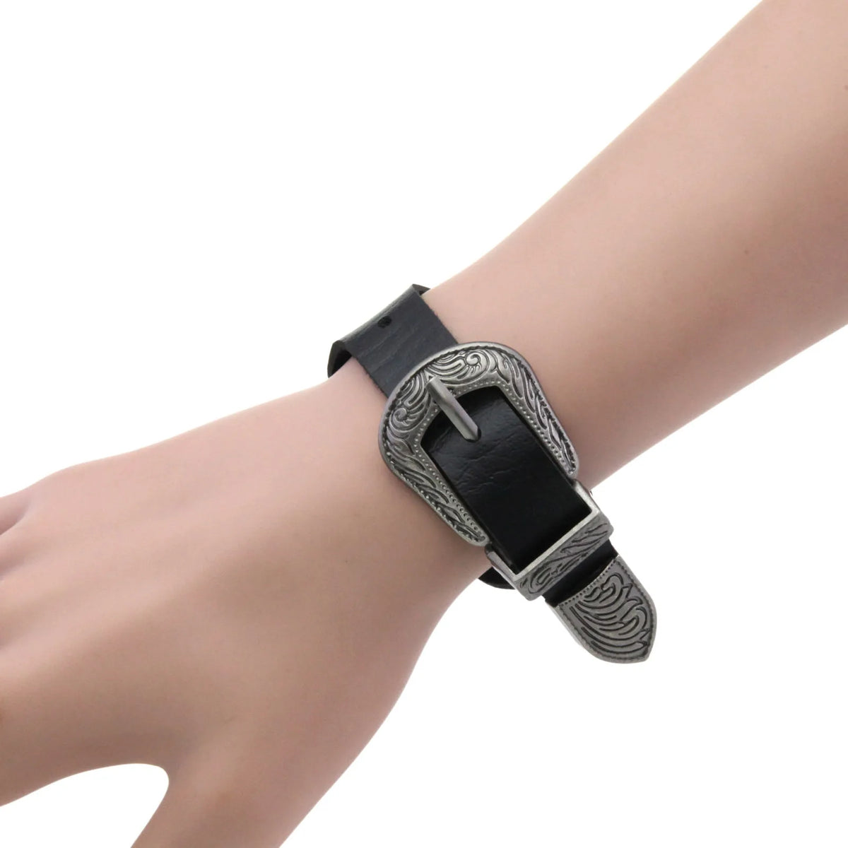 Gothic Belt Strap Cross Bracelet