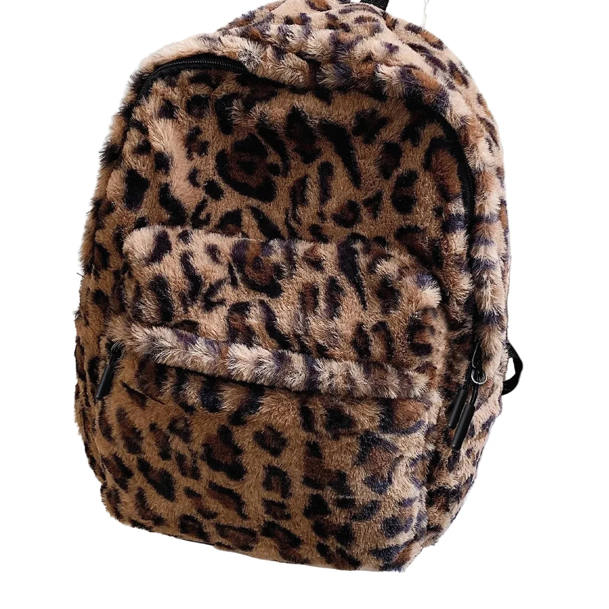 Leopard Fleece Backpack