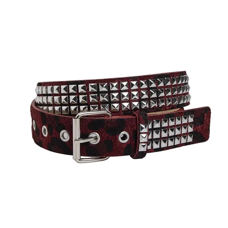Leopard Rivet Belt