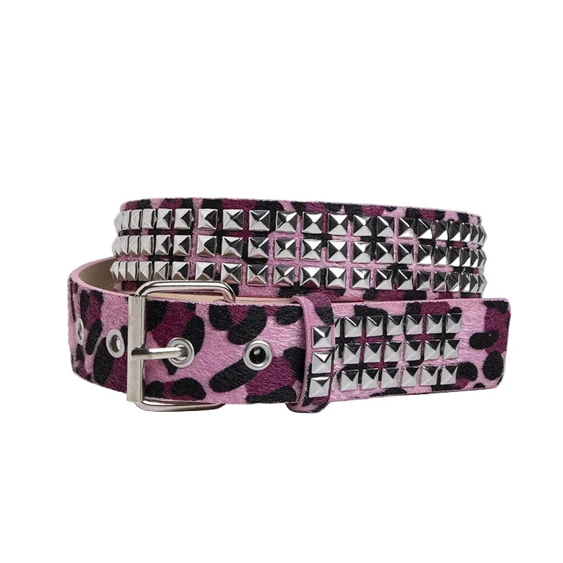 Leopard Rivet Belt