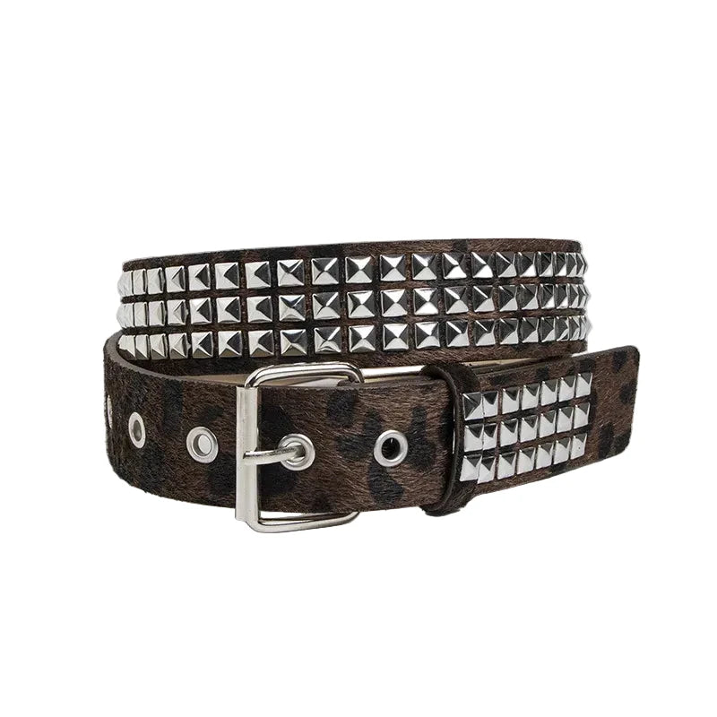 Leopard Rivet Belt