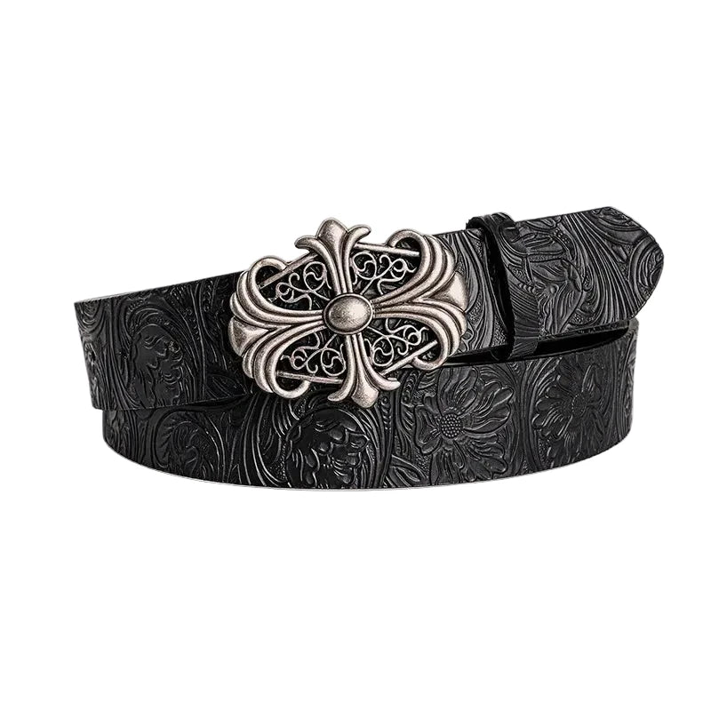 Engraved Cross Belt
