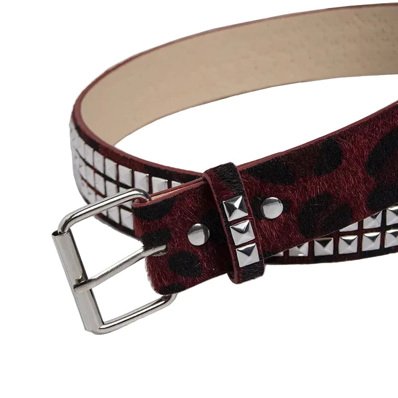 Leopard Rivet Belt