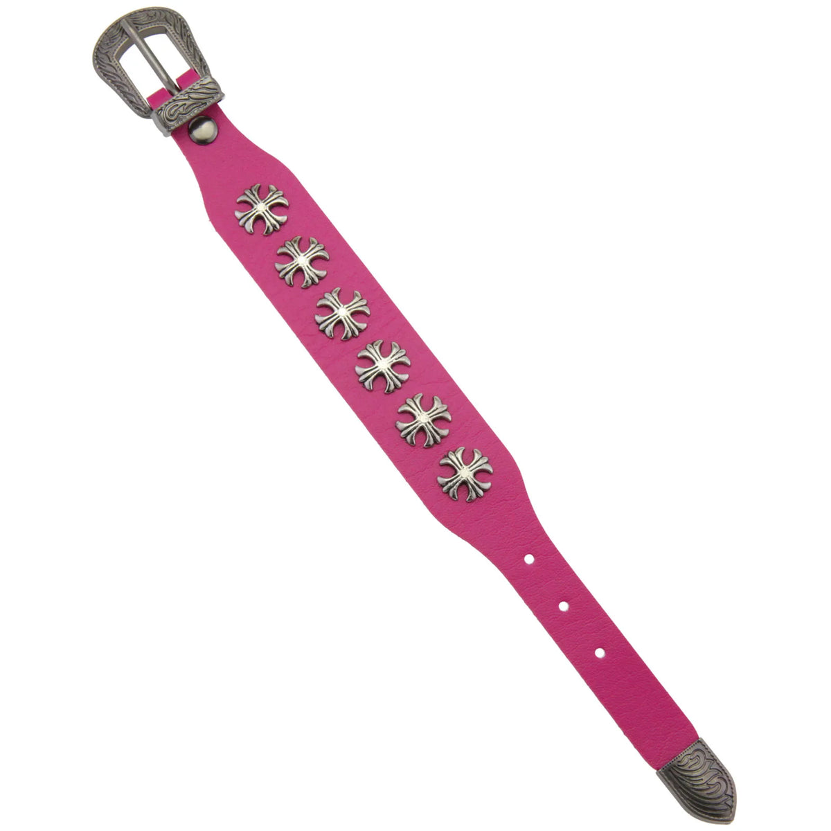 Gothic Belt Strap Cross Bracelet