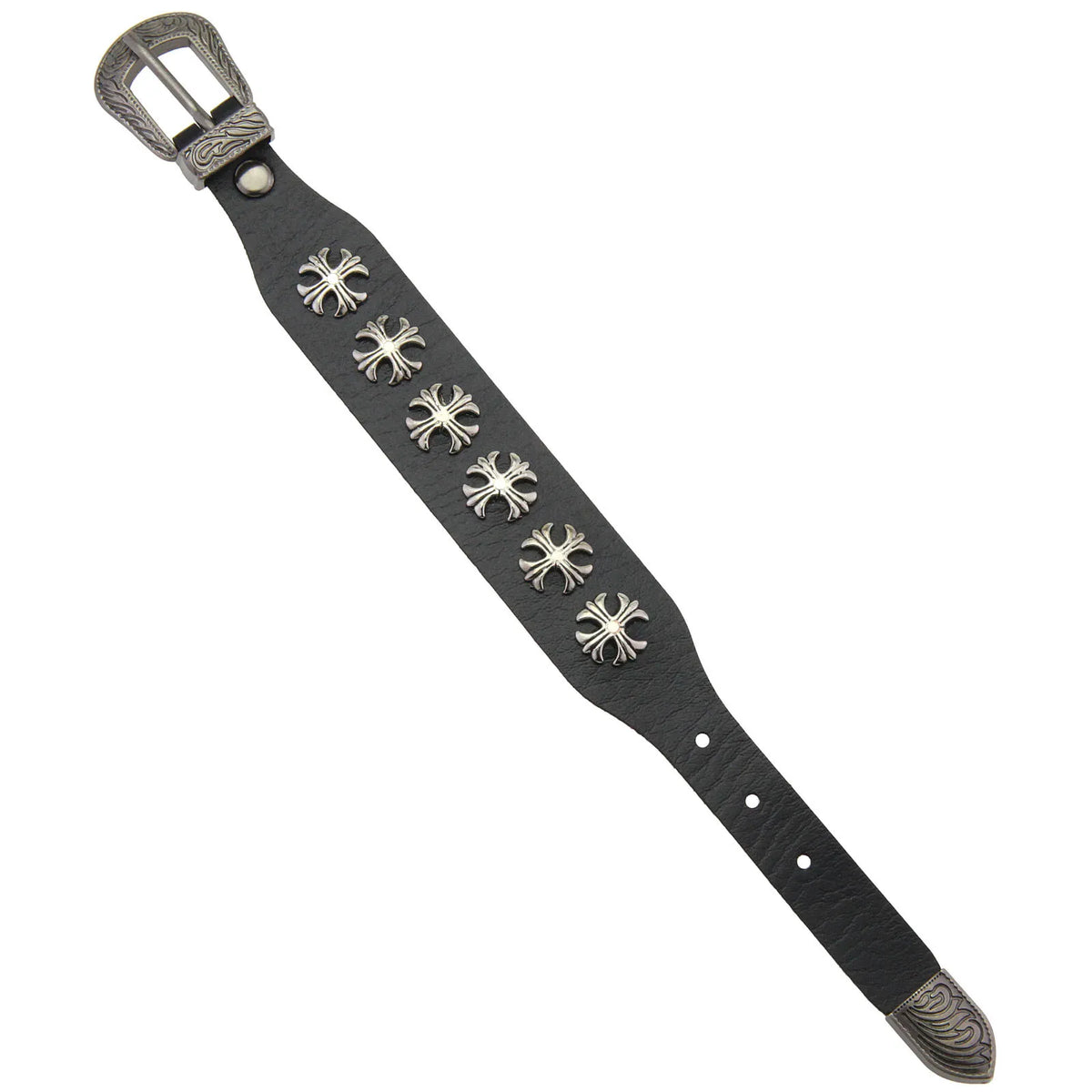 Gothic Belt Strap Cross Bracelet
