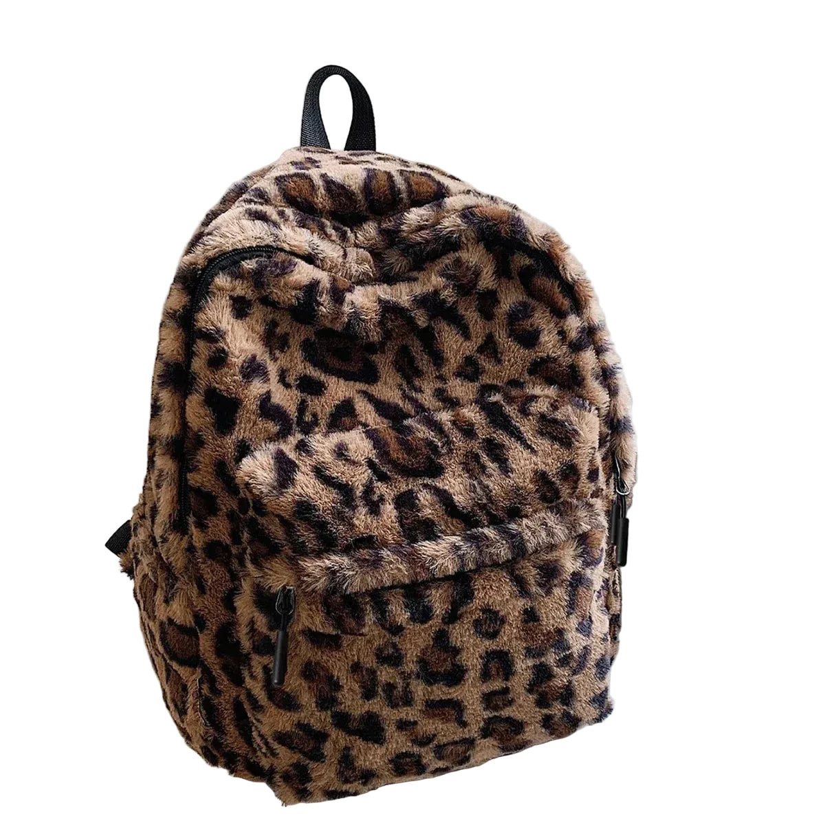 Leopard Fleece Backpack